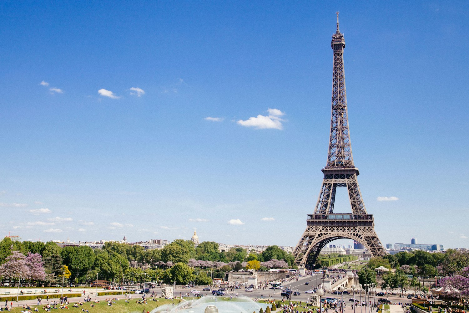 The Eiffel Tower and Paris streets