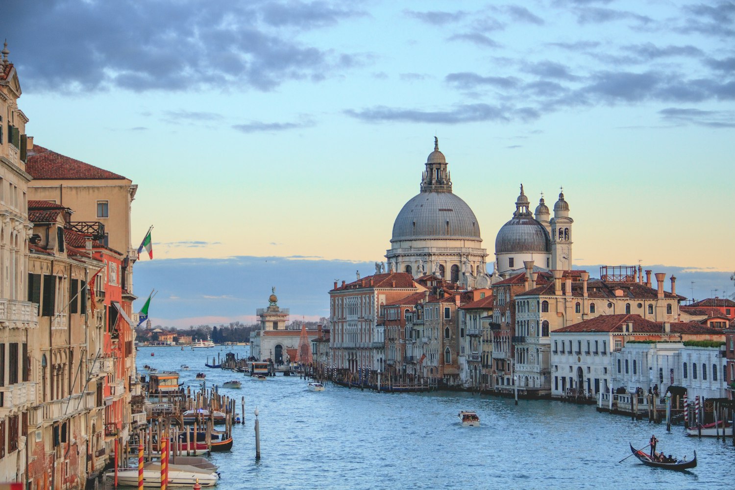 Canals and waterfront buildings in Venice