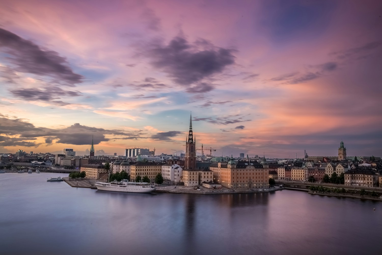 Stockholm waterfront and city buildings